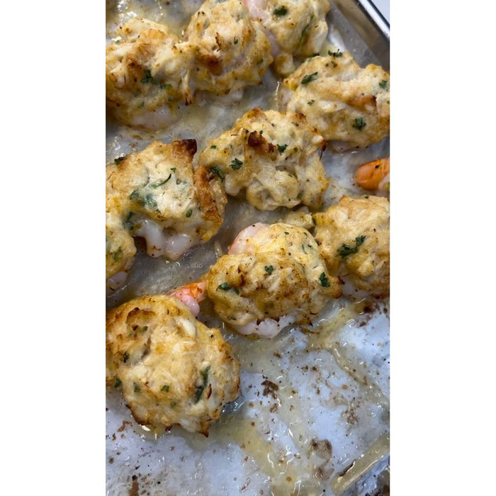 SHRIMP STUFFED WITH CRAB MEAL